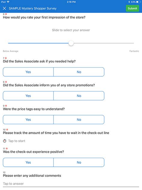 secret shopper surveys